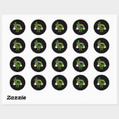T-Rex Dinosaur Kobold Regenbogen St. Patrick's Day Runder Aufkleber (Blatt)