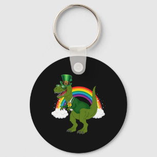 T-Rex Dinosaur Kobold Regenbogen St. Patrick's Day Schlüsselanhänger