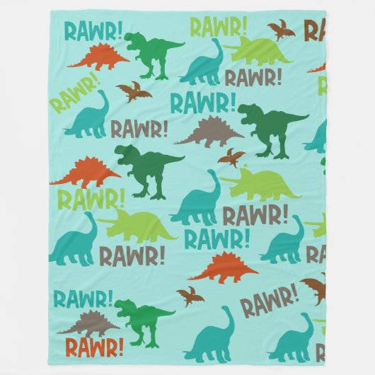 T-Rex Dinosaur Life Dinosaurs Thema Blanket Fleecedecke (Vorderseite)