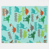 T-Rex Dinosaur Life Dinosaurs Thema Blanket Fleecedecke (Vorderseite (Horizontal))