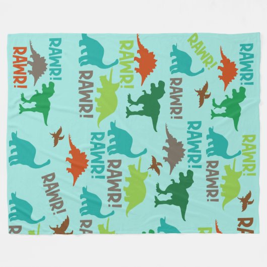 T-Rex Dinosaur Life Dinosaurs Thema Blanket Fleecedecke (Vorderseite (Horizontal))
