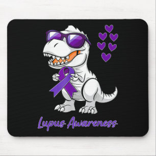 T-rex Dinosaur Lupus Sensibilisierungstag Dino Kle Mousepad