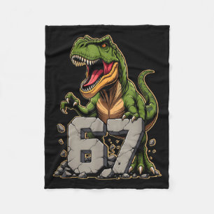 T-Rex Dinosaur lustig sechs sieben Meme Cool Tyran Fleecedecke