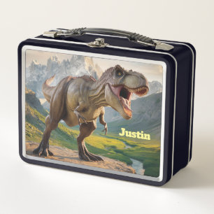 T-Rex-Dinosaur Metall-Lunchbox personalisiert Metall Brotdose