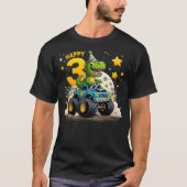 T Rex Dinosaur Monster Truck 3rd Birthday Boys and T-Shirt (Vorderseite)
