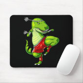 T-Rex Dinosaur Muay Thai Boxen Karate Kampfsport Mousepad (Mit Mouse)