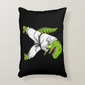 T-Rex Dinosaur Ninja Martial Arts Karate Dekokissen (Vorderseite(Vertikal))