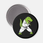 T-Rex Dinosaur Ninja Martial Arts Karate Magnet (Vorderseite/Rückseite)