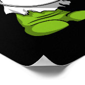 T-Rex Dinosaur Ninja Martial Arts Karate Poster (Ecke)