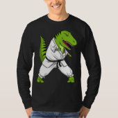T-Rex Dinosaur Ninja Martial Arts Karate T-Shirt (Vorderseite)