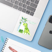 *~* T-Rex Dinosaur Palm Tree Roaring Good Life Aufkleber (Laptop mit iPhone)