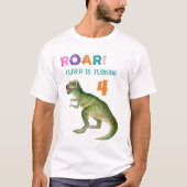 T-Rex Dinosaur Parents Birthday Party T-Shirts (Vorderseite)