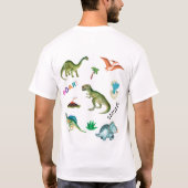 T-Rex Dinosaur Parents Birthday Party T-Shirts (Rückseite)