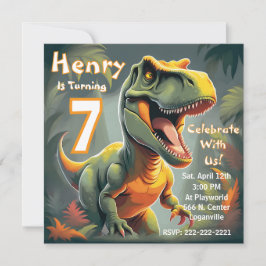 T-Rex Dinosaur Party Geburtstagseinladung Einladung