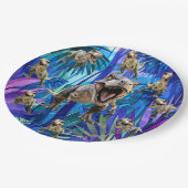 T Rex Dinosaur Party Pappteller (Schrägansicht)