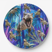 T Rex Dinosaur Party Pappteller (Vorderseite)