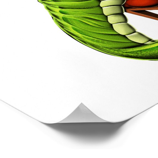 T-Rex Dinosaur Pianist Poster (Ecke)