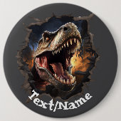 T Rex Dinosaur Pinback-Button Button (Vorderseite)
