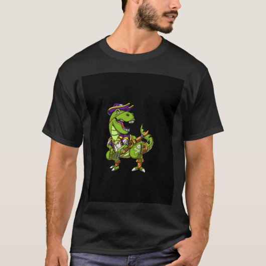 T-Rex Dinosaur Pirat T-Shirt (Vorderseite)