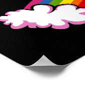 T-Rex Dinosaur Pirate Sailor Riding Unicorn Poster (Ecke)