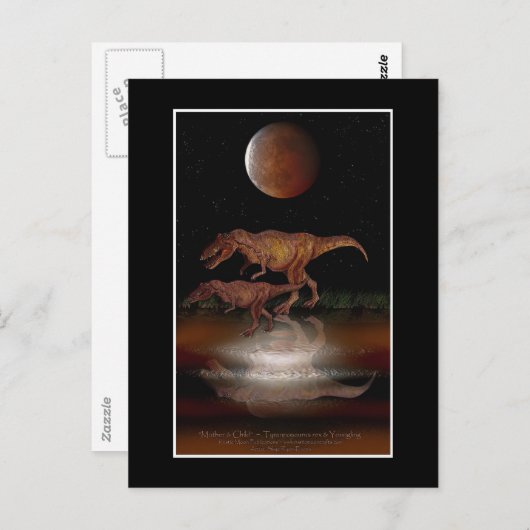 T-REX DINOSAUR Postkarte (Vorne/Hinten)