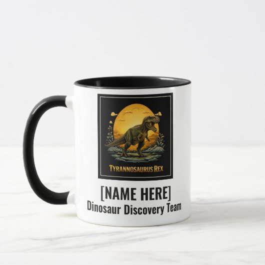 T=Rex Dinosaur Prähistorischer Mond Tasse (Links)