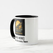 T=Rex Dinosaur Prähistorischer Mond Tasse (Vorderseite Links)