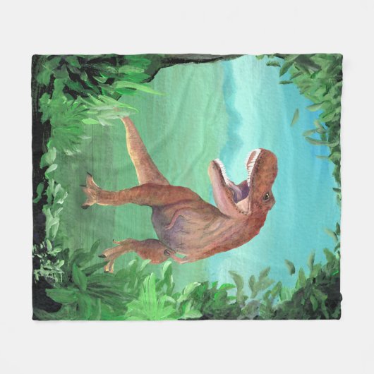 T-Rex Dinosaur Roar Fleecedecke (Vorderseite (Horizontal))