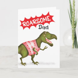 T.rex dinosaur 'Roarsome Vater' Vatertagskarte Karte