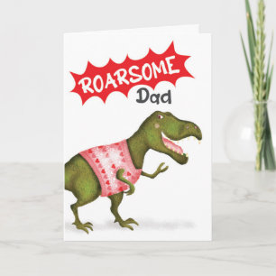 T.rex dinosaur 'Roarsome Vater' Vatertagskarte Karte