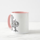 T-Rex Dinosaur Robot Monster Boys Kids Tasse (Vorderseite Links)