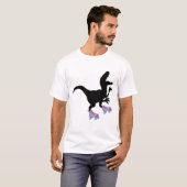 T-rex Dinosaur Roller Skaten Funny T-Shirt (Vorne ganz)