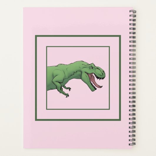 T-Rex Dinosaur School Softcover School Planner Planer (Rückseite)