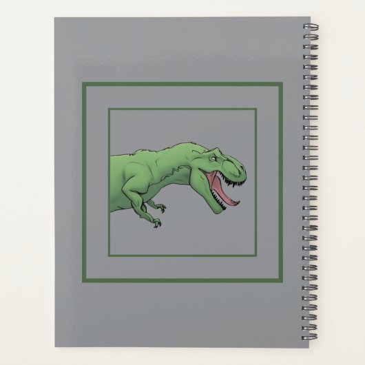 T-Rex Dinosaur School Softcover School Planner Planer (Rückseite)