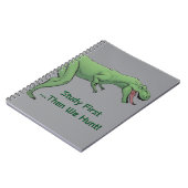 T-Rex Dinosaur School Spiral Notebook Papier Notizblock (Linke Seite)