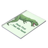 T-Rex Dinosaur School Spiral Notebook Papier Notizblock (Linke Seite)