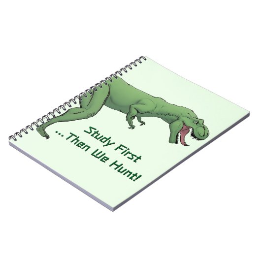 T-Rex Dinosaur School Spiral Notebook Papier Notizblock (Linke Seite)