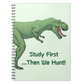 T-Rex Dinosaur School Spiral Notebook Papier Notizblock (Vorderseite)