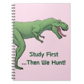 T-Rex Dinosaur School Spiral Notebook Papier Notizblock (Vorderseite)