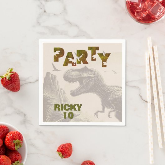 T-rex Dinosaur Serviette (Beispiel)