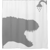T-Rex Dinosaur Shadow Silhouette Funny Head Duschvorhang (Vorderseite)