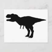 T-Rex-Dinosaur-Silhouette Postkarte (Vorderseite)