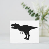 T-Rex-Dinosaur-Silhouette Postkarte (Stehend Vorderseite)