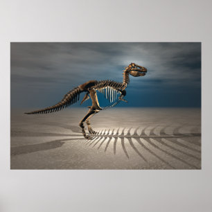 T. rex Dinosaur Skeleton Poster