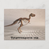T. rex Dinosaur Skeleton Postkarte (Vorderseite)
