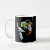 T-Rex Dinosaur Space Astronaut Kaffeetasse (Links)