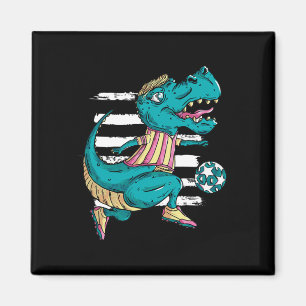 T-Rex-Dinosaur spielt Fußball - Trex-Design Magnet