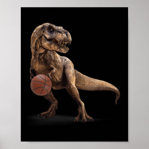 T-Rex-Dinosaur spielt Skelett Lustiger Dinosaurier Poster