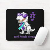 T-rex Dinosaur Suicide Prevention Awareness Day Di Mousepad (Mit Mouse)