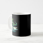 T-Rex-Dinosaur-Surfen-Surfer-Surfbrett-Geschenk fü Kaffeetasse (Vorderseite Links)